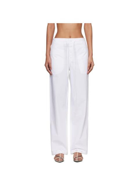 Victoria Beckham White Cargo Trousers
