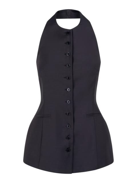 HEIRLOME Lupita Wool-Silk Top black
