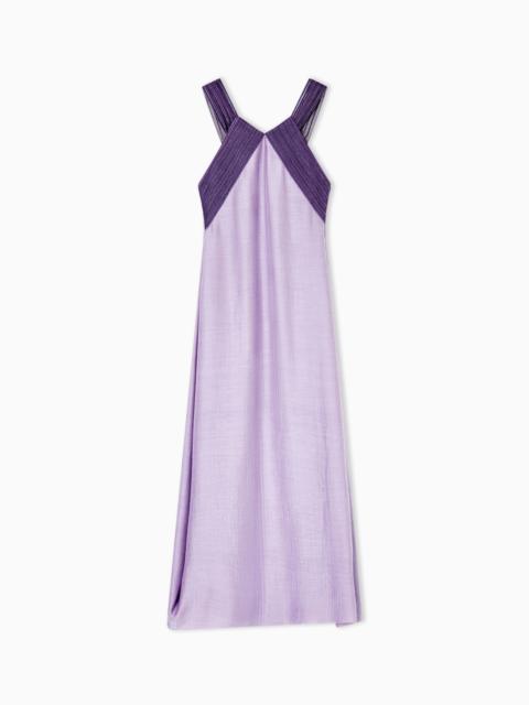 GIORGIO ARMANI LONG DRESS IN LYOCELL, VISCOSE AND SILK