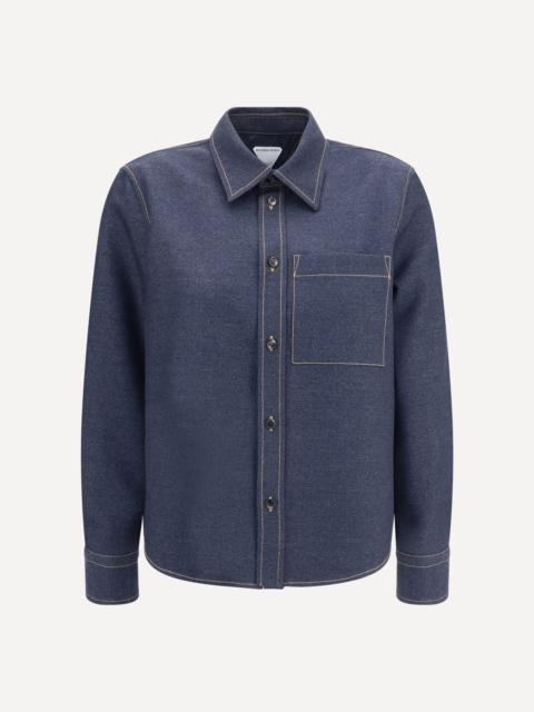 Bottega Veneta Denim-effect mélange wool Shirt