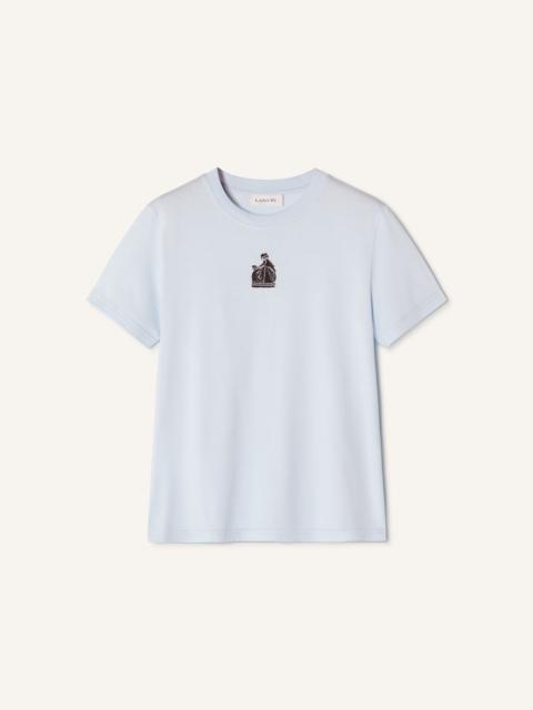 Lanvin MOTHER AND DAUGHTER EMBROIDERED COTTON JERSEY T-SHIRT