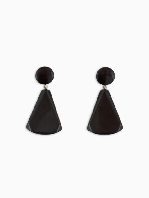 EMPORIO ARMANI Triangle-shaped pendant earrings