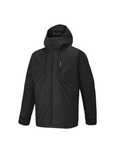 adidas Terrex Fwa Vrst Gdown hooded Stay Warm With Down Feather Jacket Black HE3688