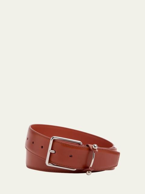 Christian Louboutin Men's Chambeliss Collar-Pin Smooth Leather Belt