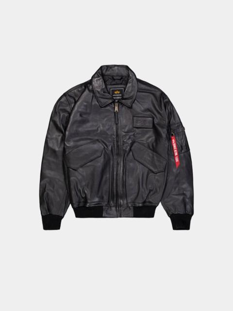 ALPHA INDUSTRIES CWU 45/P LEATHER BOMBER JACKET (HERITAGE)