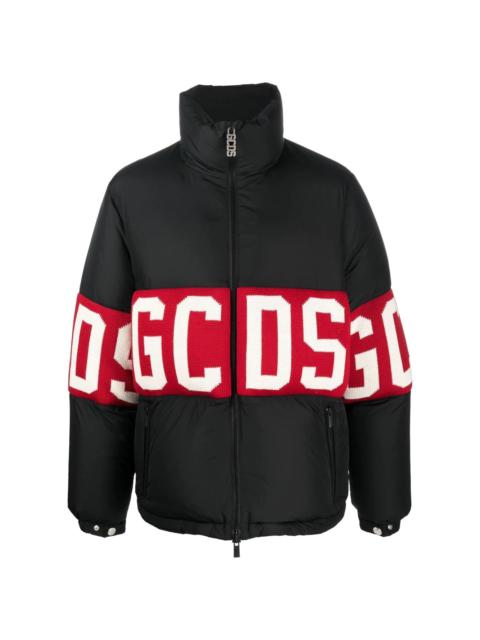 GCDS logo-knit padded jacket