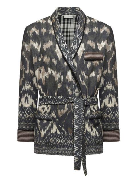 Pierre-Louis Mascia ikat-pattern belted jacket