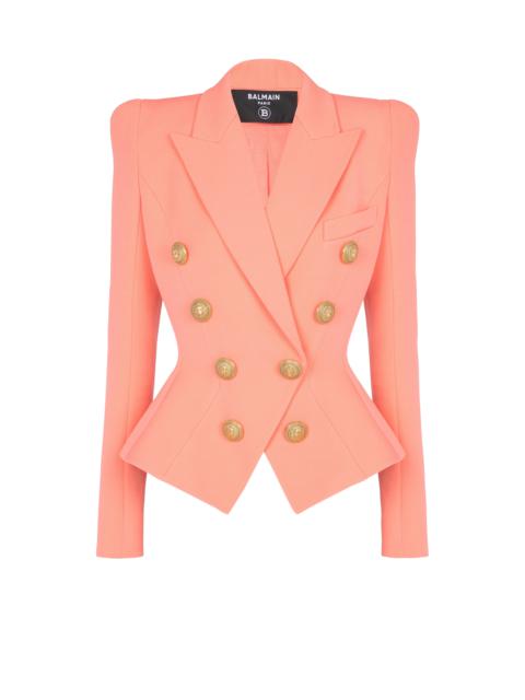 8-button cinched-waist jacket