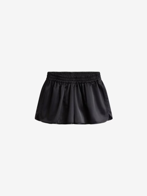 The Frankie Shop Zafra Satin Mini Shorts - Black