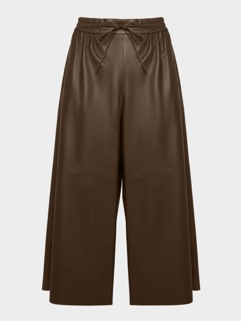 Yves Salomon Lambskin Leather Culotte Pants