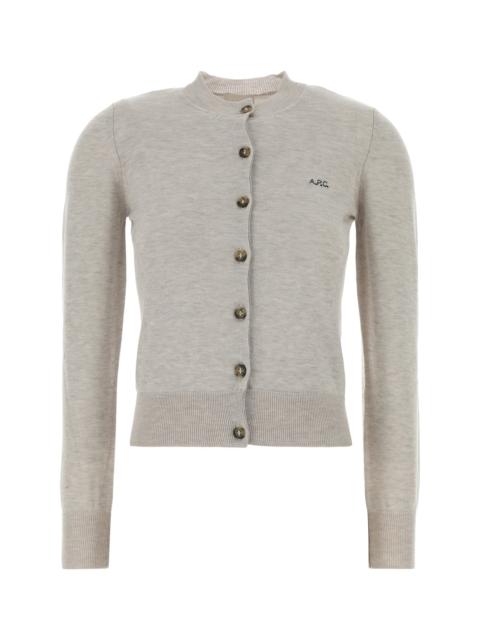 A.P.C. Melange grey wool blend Rosa cardigan