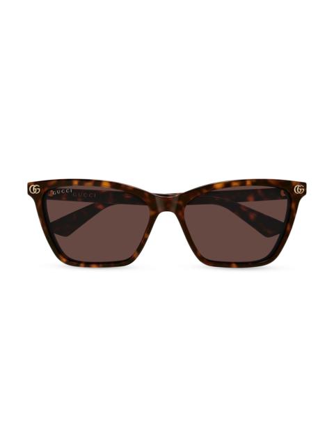 GUCCI Women's 56MM Tortoiseshell Cat-Eye Sunglasses - Havana