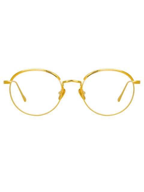 MARLON OVAL OPTICAL FRAME IN YELLOW GOLD (MEN'S)