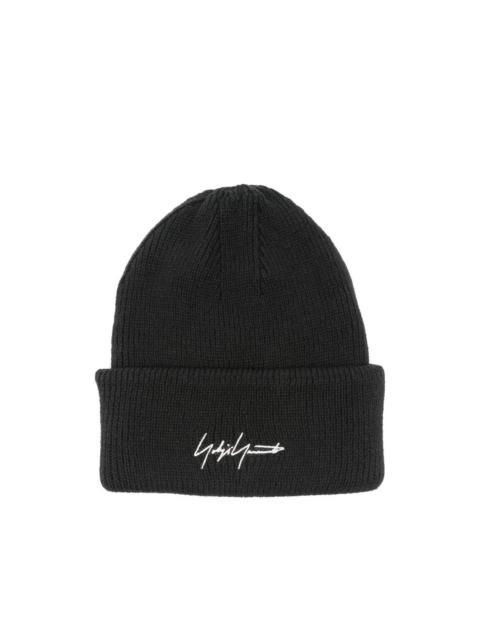 Y-3 signature-embroidered beanie