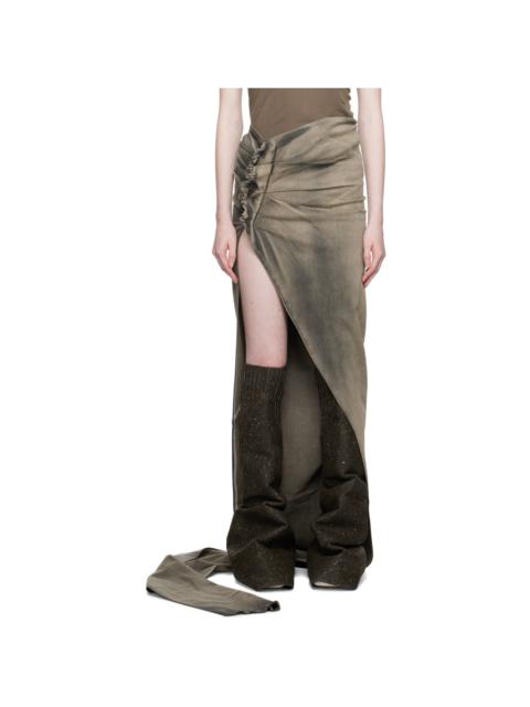 Taupe Edfu Maxi Skirt
