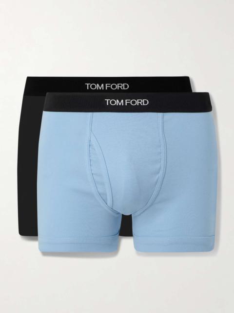 Two-Pack Stretch-Cotton Jersey Boxer Briefs