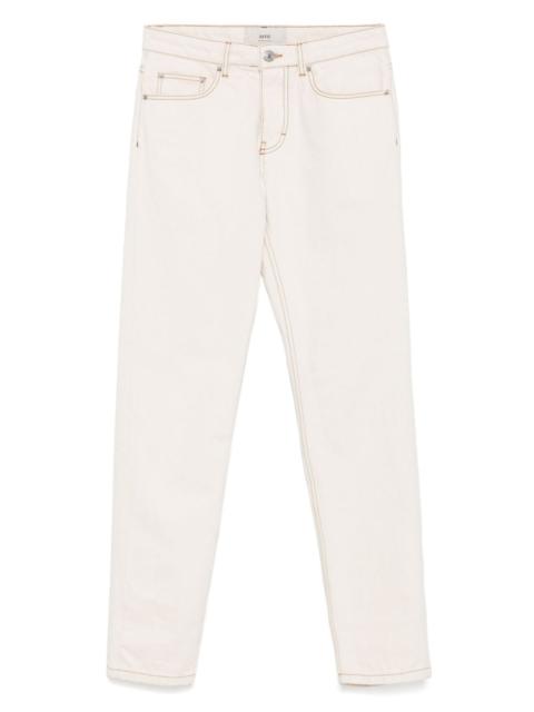 AMI Paris logo-patch jeans