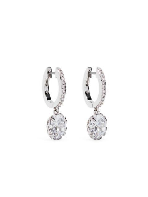 kate spade crystal-embellished hoop earrings