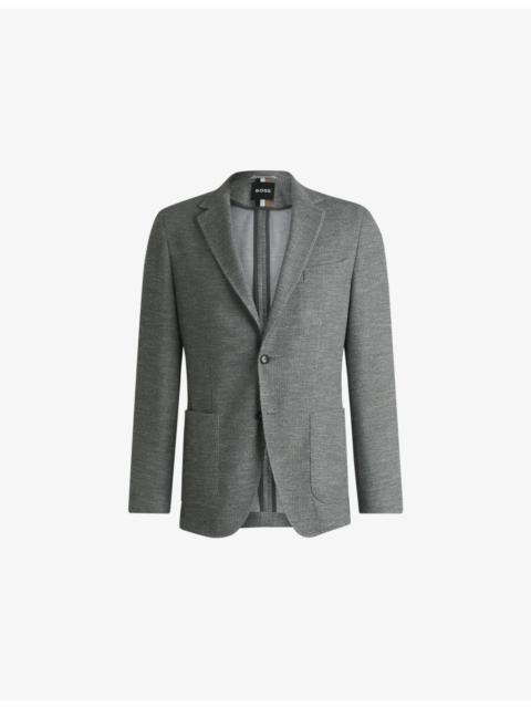 BOSS Regular-fit single-breasted woven blazer