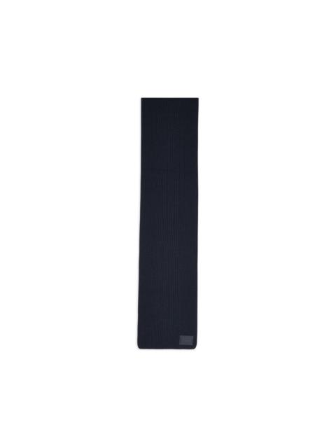 Dolce & Gabbana logo-patch ribbed-knit cashmere scarf