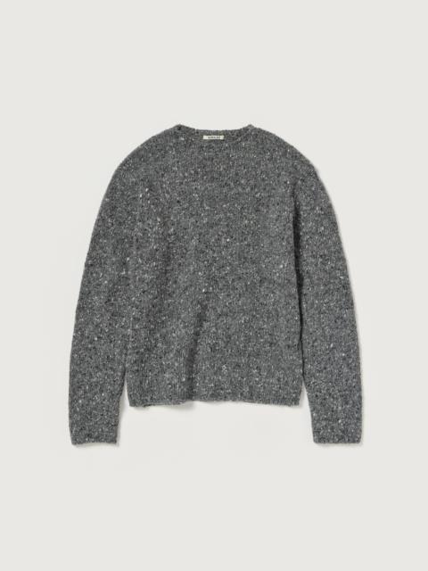 AURALEE LOW-GAUGE HOMESPUN TWEED KNIT P/O