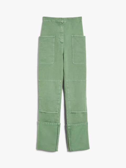 Max Mara FACELLA Cotton drill slim-fit trousers