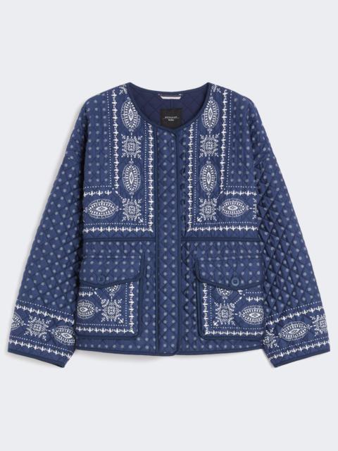 WEEKEND Max Mara JADER Quilted cotton crew-neck jacket