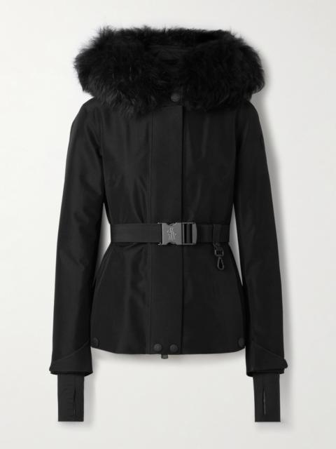 Moncler Grenoble Laplance Shearling-trimmed Belted Gore-tex Down Jacket