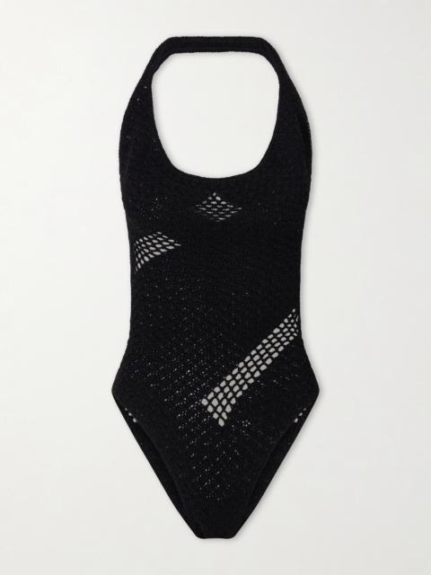 SUZIE KONDI Rhea Crocheted Halterneck One-piece