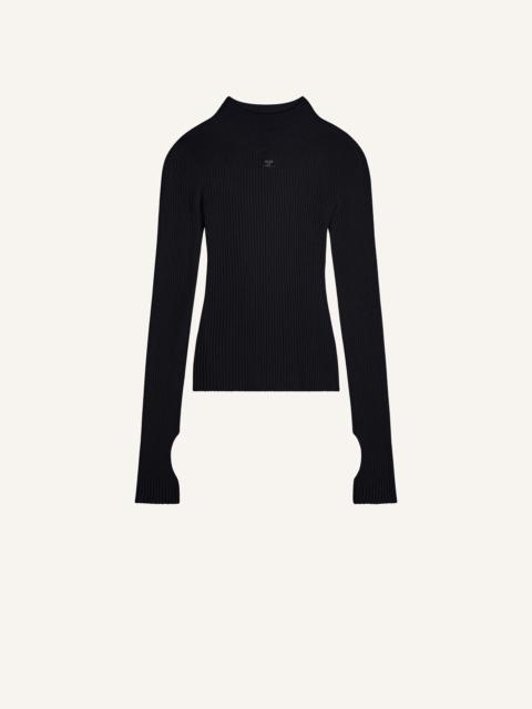 courrèges SOLAR LIGHT RIB MOCKNECK SWEATER