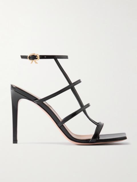 Gianvito Rossi 95 Glossed-leather Sandals