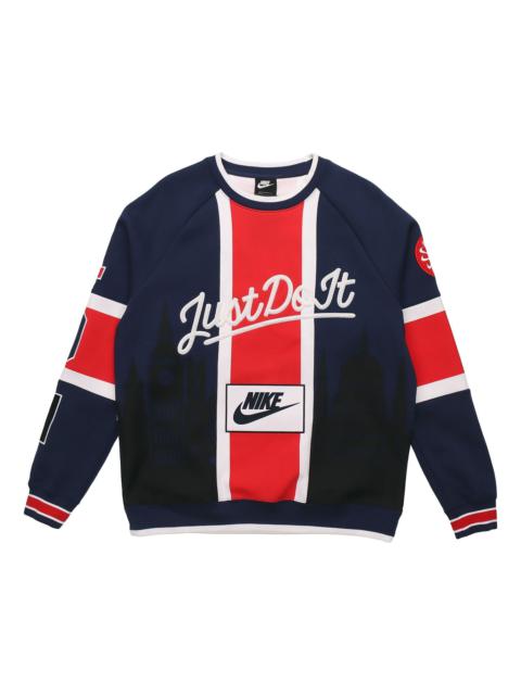 Nike Men's Nike City Limited London Multicolor Splicing Red Blue 'Midnight Navy White University Red' AR1