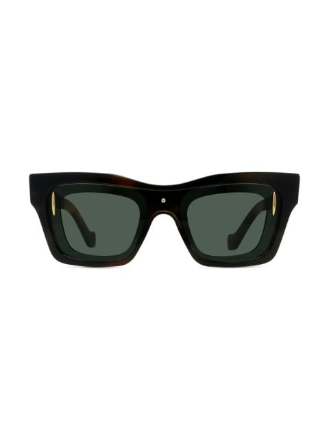 Loewe Men's Signature 54MM Square Sunglasses - Dark Havana Green