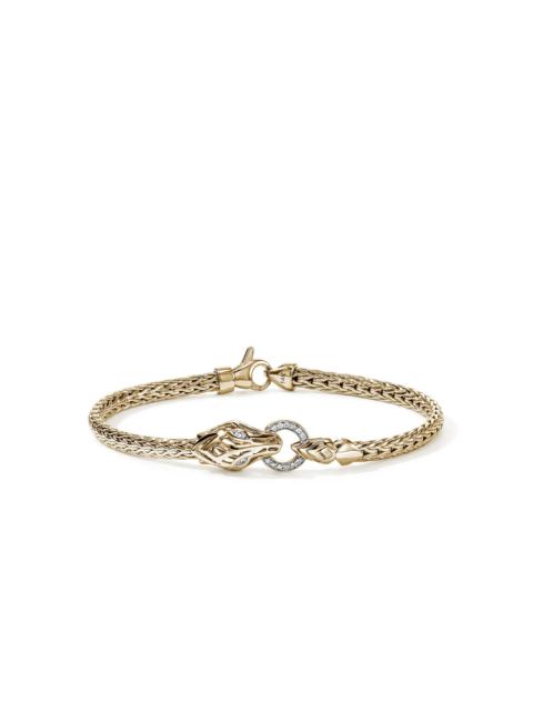 JOHN HARDY Naga Bracelet, Gold, Diamonds, 3.5MM