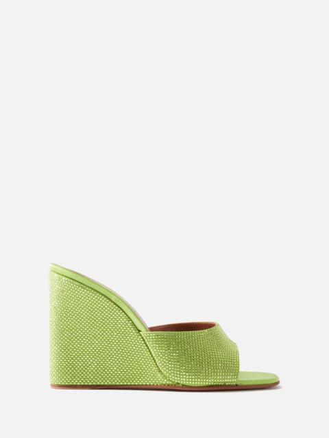 Amina Muaddi Lupita Crystal Wedge 95mm