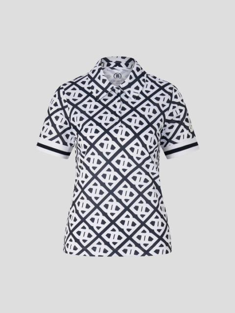 BOGNER Calysa functional polo shirt in Navy blue/White