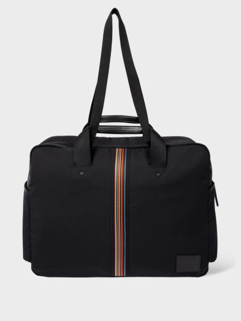 Black 'Signature Stripe' Holdall Bag