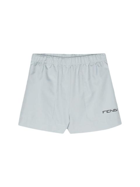 elasticated-waistband shorts