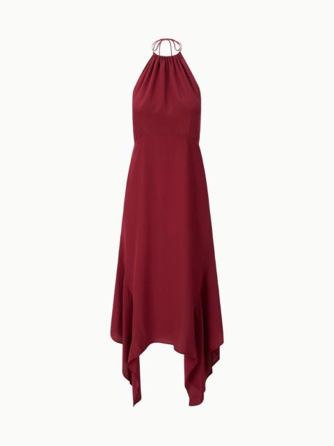 STAUD STAUD BIANCA SILK DRESS PINOT