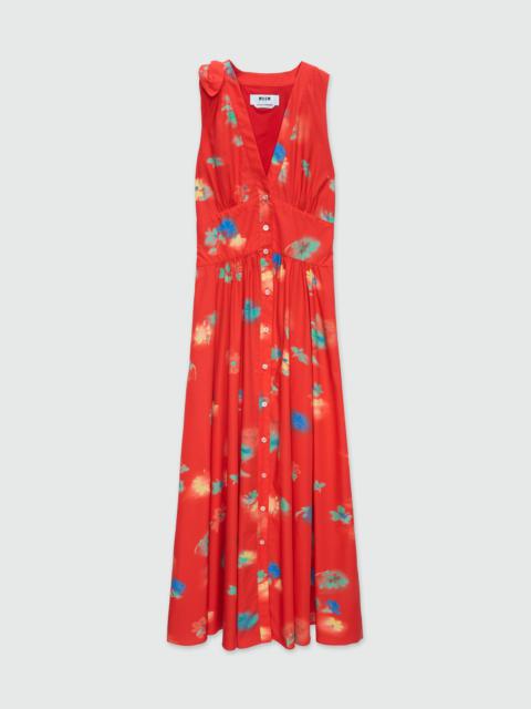 MSGM Red cotton dress