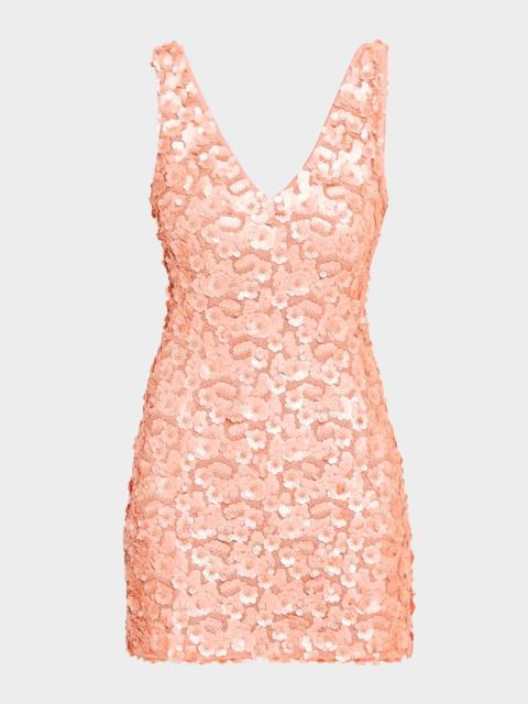 RAMY BROOK Giada Sleeveless Floral Sequin Mini Dress