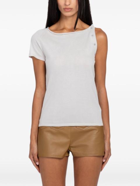 paloma wool asymmetric button-detail top
