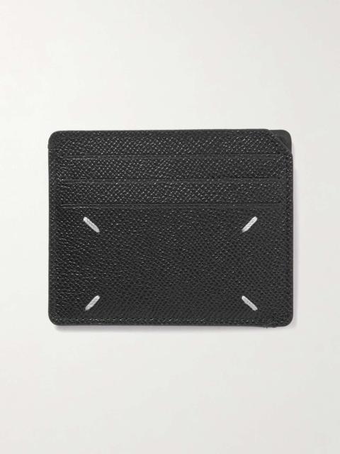 Logo-Embroidered Full-Grain Leather Cardholder