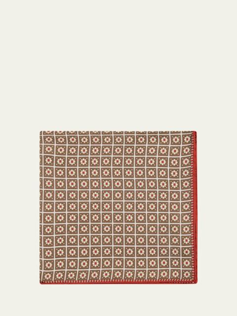 Loro Piana Men's Flora Silk Twill Scarf