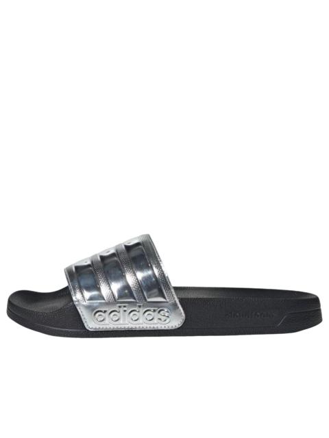 adidas adidas Adilette Shower Slides 'Black Silver Metallic' JQ9282