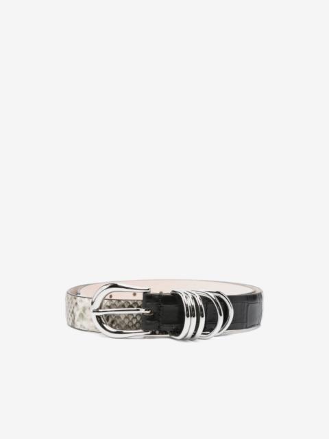 DÉHANCHE Hollyhock snakeskin-effect croc-effect belt