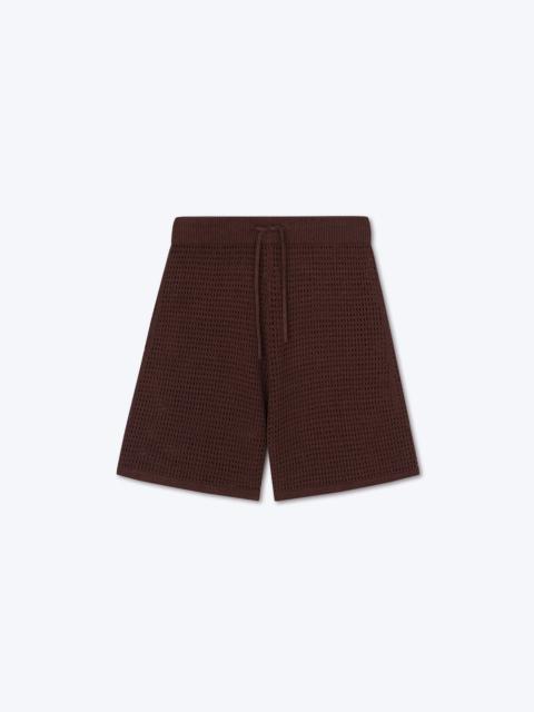 Nanushka JAEL - Knitted shorts - Coffee bean