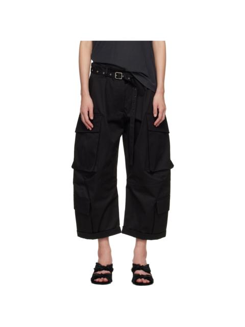Acne Studios Black Twill Cargo Trousers