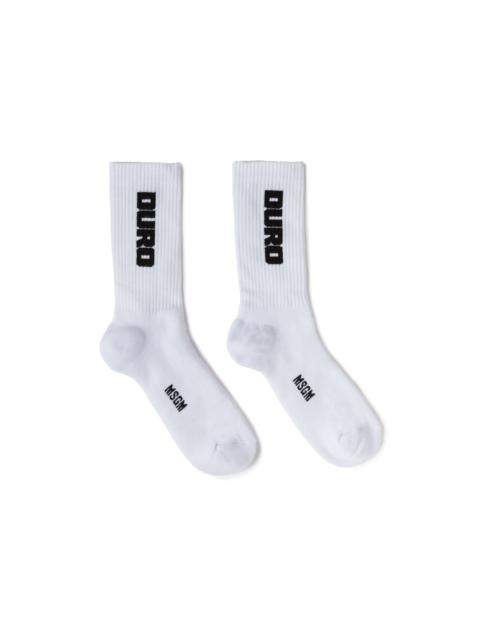 MSGM Socks with jacquard "duro" graphic