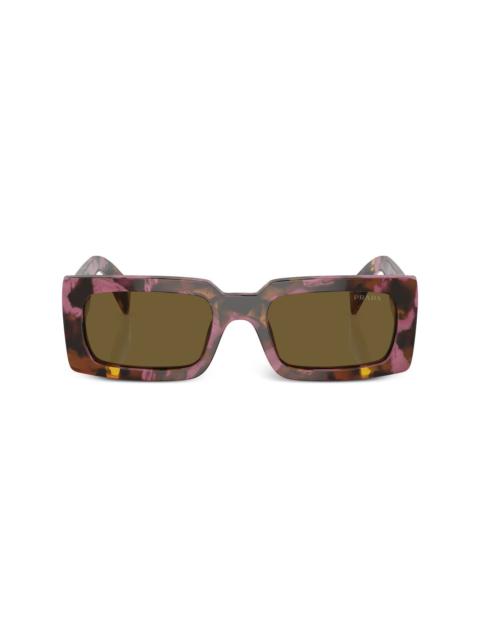 Prada marbled rectangular sunglasses